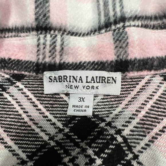 Women's Sabrina Lauren 3X Shacket  With Pockets Pink Black White Grey EUC - Picture 11 of 14